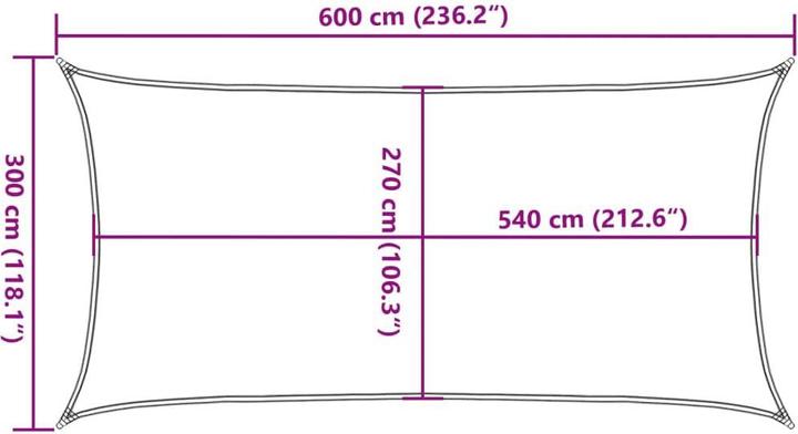 Image du produit VidaXL Sonnensegel (300 x 600 cm)