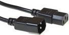 Actual product image AK5164 0.3m C14-Coupler C13-Coupler Black Power Cable (0.30 m, C14, C13)