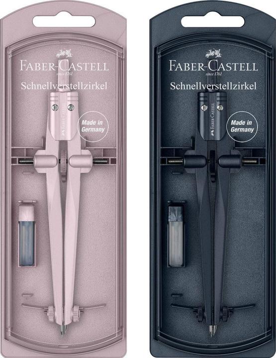 Produktbild Faber-Castell Schnellverstellzirkel Stream, deep blue, shiny rose sortiert