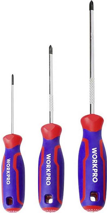 Actual product image Workpro 6-piece universal screwdriver set PH0, PH1, PH2