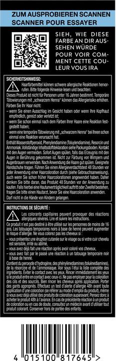 Valeurs nutritives et ingrédients Syoss Coloration (7 5 Blond cendré moyen)