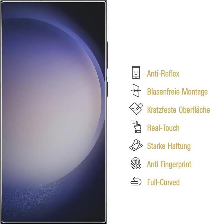 Actual product image Protectorking 6x Panzerfolie Anti-Shock matt entspiegelt (6 Piece, Samsung Galaxy S24 Ultra)
