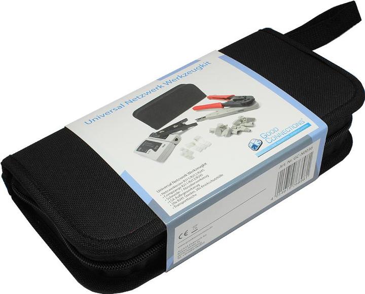 Produktbild Good Connections Universal Netzwerk Werkzeug Kit 15,20cm (6") 1, inkl. 20x RJ45 Stecker/-Knickschutztüllen, ® (Werkzeug)