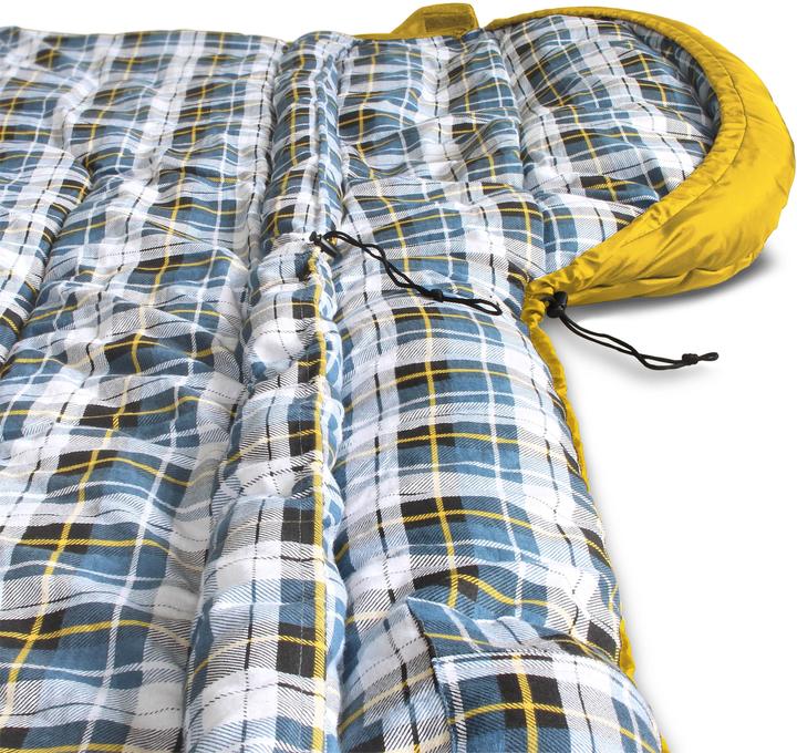 Actual product image Normani 4-in-1 sleeping bag "Antarctica" (zip right) Yellow (220 cm)