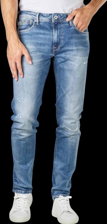 Pepe Jeans Stanley Destroyed Tapered Fit Medium Blue (W38/L32)