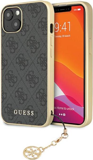 Actual product image Guess GUHCP14SGF4GGR iPhone 14 6.1" szary/grey hardcase 4G Charms Collection (Apple iPhone 14)