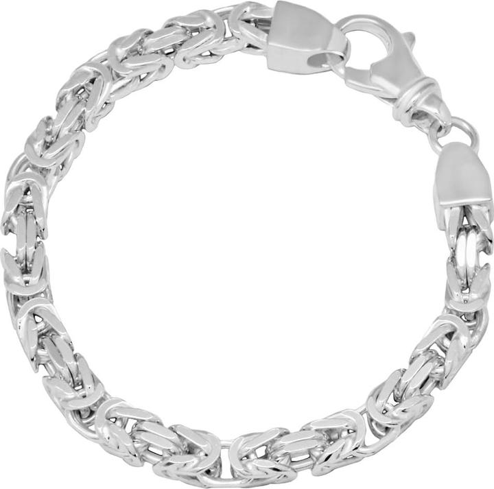 Candy Armband Königskette Herakles 7.7 mm, 925 Sterling Silber (21 cm, 925er Sterlingsilber)