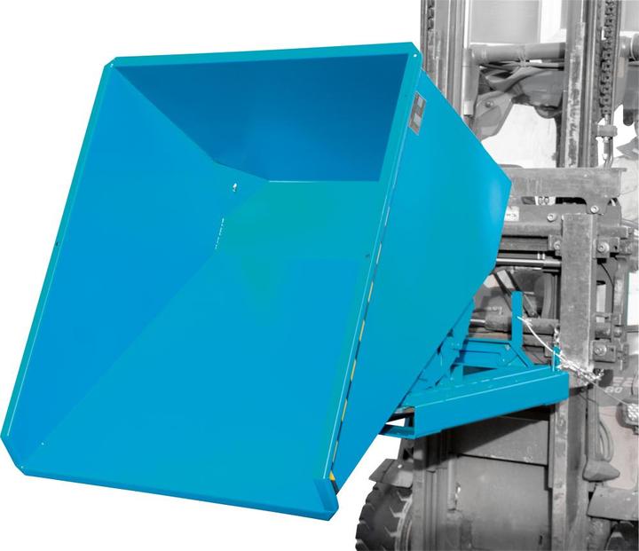 Produktbild eurokraft pro Mini-Kippbehälter für Späne, Volumen 0,225 m³, blau RAL 5012 (225 l)