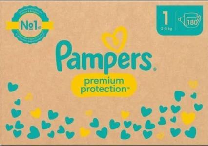 Image du produit Pampers Premium Protection (Taille 1, Pack mensuel, 180 pièce(s))