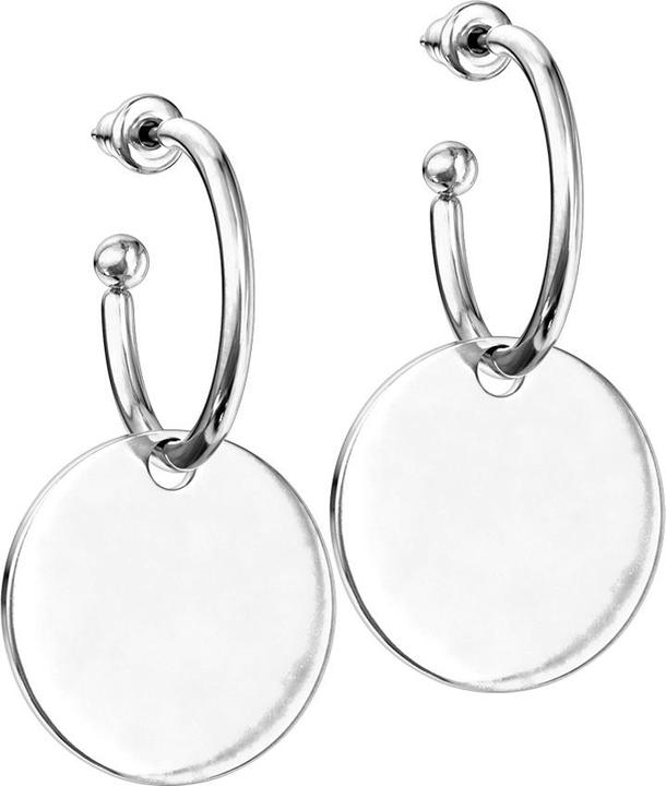 Star Piercing Ohrstecker silber Anhänger runde Platte (ohne Messing, Chirurgenstahl 316L)