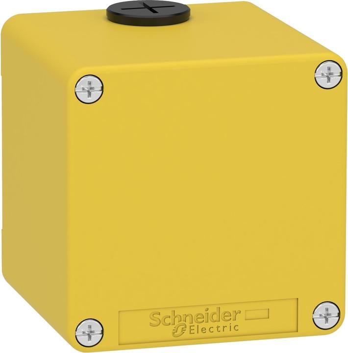 Actual product image Schneider Electric XAPK14 Empty enclosure XAP metal yellow for emergency stop/Ha - CSA (Housing)