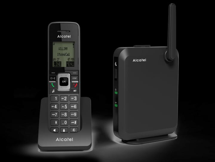 Produktbild Alcatel IP2215P IP-DECT Basis mit Handset IP15, black 6 SIP Accounts, 4 SIP Kanäle