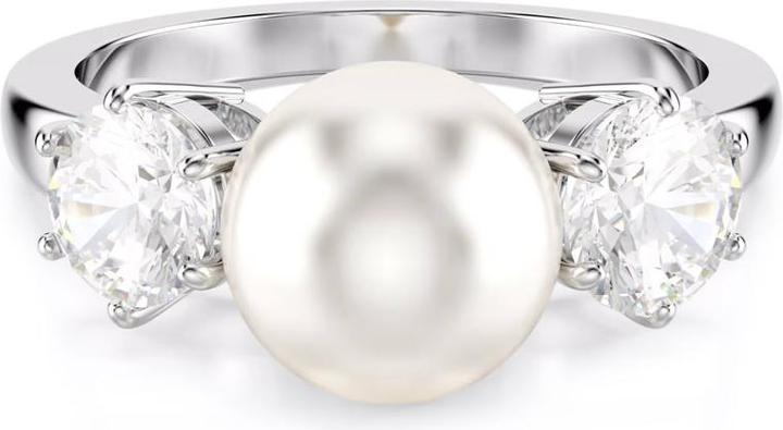 Immagine prodotto Swarovski Anello Matrix perlina di cristallo taglio rotondo bianco (55)