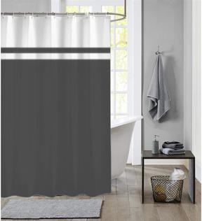 Produktbild Dutch Hous Duschvorhang Anthrazit Einfarbig 180x200 DH (180 x 200 cm)