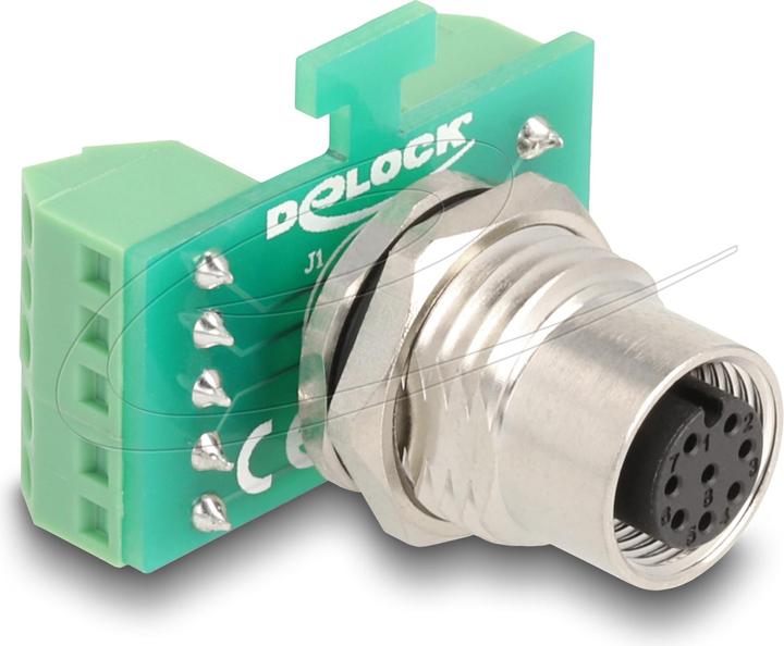 Produktbild Delock M12 Übergabemodul Adapter 8 Pin A-kodiert Buchse zu 9