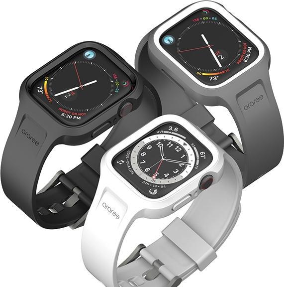 Actual product image Araree etui z paskiem Duple Pro Apple Watch 44/45mm biały/white AR70-01866B