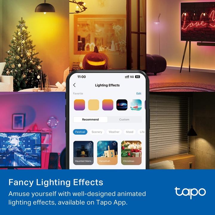 Produktbild TP-Link Smart Light Bulb, E14 Multic. (E14, 4.80 W, 470 lm, 2 x, F)