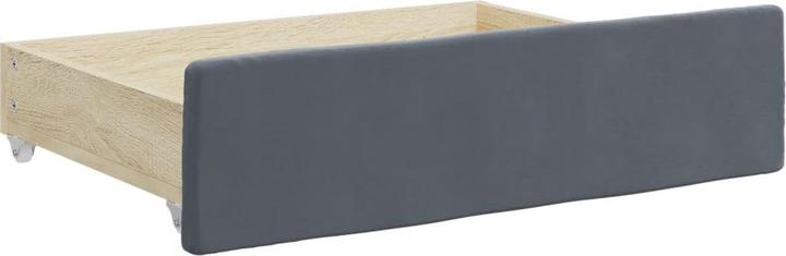 Produktbild VidaXL Tagesbett Ausziehbar Schubladen Schlafsofa Bett Dunkelgrau 80x200 cm Samt