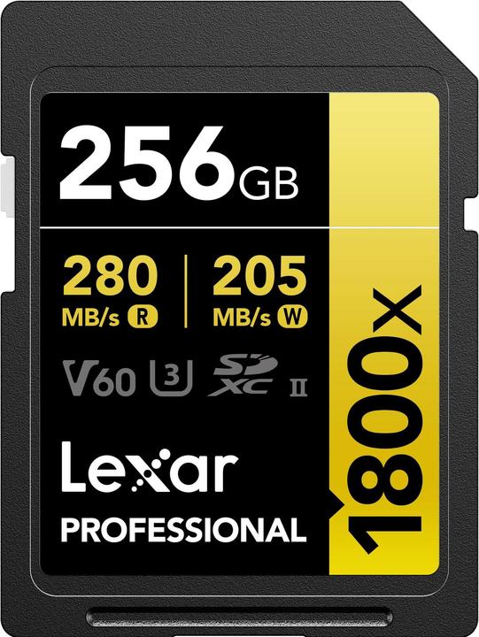 Immagine prodotto Lexar Professional Gold Series (256 GB, SDXC, U3, UHS-II)
