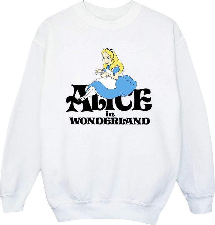 Disney Mädchen Alice im Wunderland Teetrinker Klassisches Sweatshirt