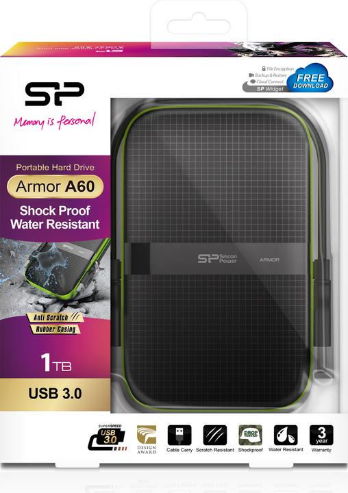 Silicon Power Armor A60 1TB USB 3.0 2.5 SP010TBPHDA60S (1 TB)