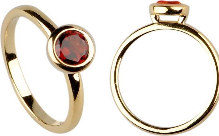 Immagine prodotto Natsumi Schmuck Anello argento 925 placcato oro Garante (58, 925 Argento)