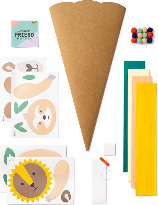 Produktbild Folia Schultüten-Bastelset Safari School (68 cm, 1 x)