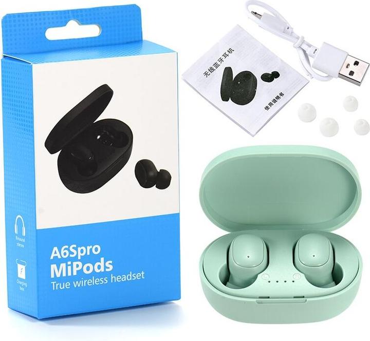 Actual product image PhoneLook A6S Wireless Bluetooth Headphones incl. Microphone, Touch Control and Charging Case with LED (ANC, Wireless)