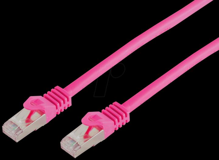 Image du produit Shiverpeaks Câble de raccordement RJ45 S/FTP PIMFCat.7 raw cable magenta 5.0m (S/FTP, CAT7, 5 m)