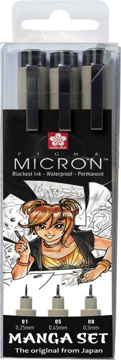 Image du produit Sakura Pigma Micron (Noir, 3 x)