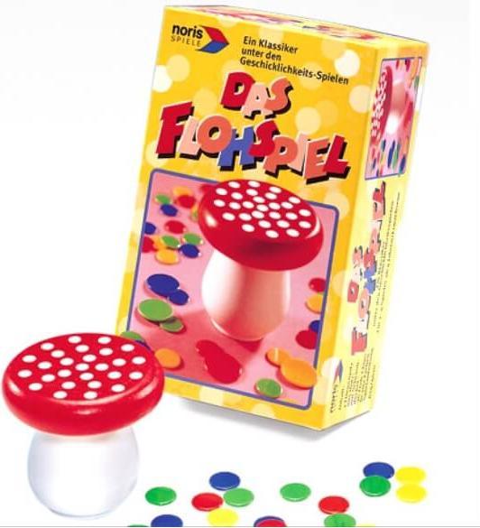 Actual product image Noris Flea game (German, French, Italian, English)