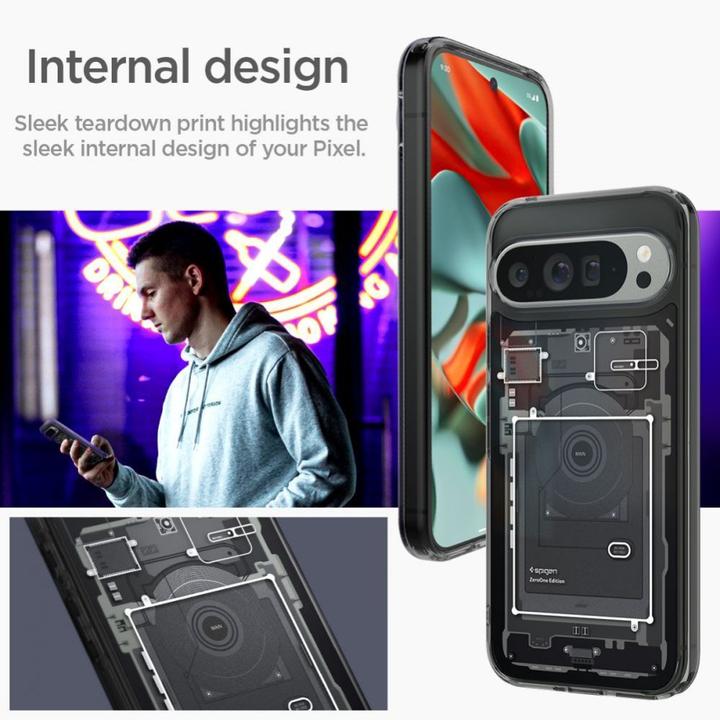 Actual product image Spigen Ultra Hybrid Zero One TPU Back Cover Transparent Google Pixel 9 Pro XL (Google Pixel 9 Pro XL)