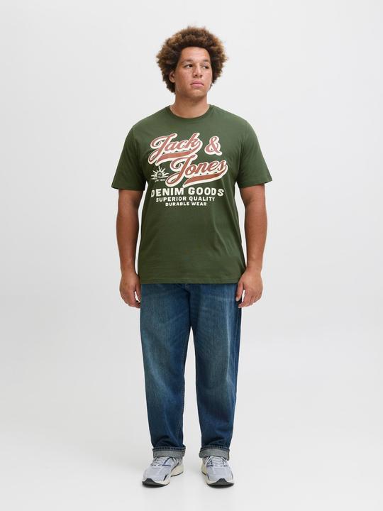 Actual product image Jack & Jones Jjelogo Tee Ss Oneck 2 Col Aw25 Noos Pls (4XL)