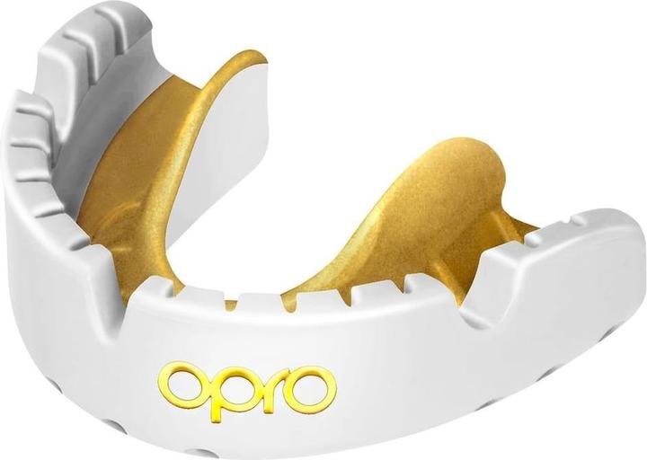 Actual product image Opro Self-Fit - Gold Braces - Dark Blue/Pearl (One size)