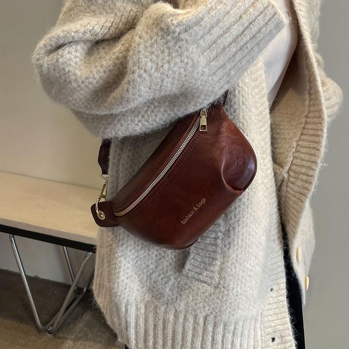 Actual product image Only-Bags.Store Single-coloured vintage chest bag, retro shoulder bag, casual ladies' hip bag and belt bag