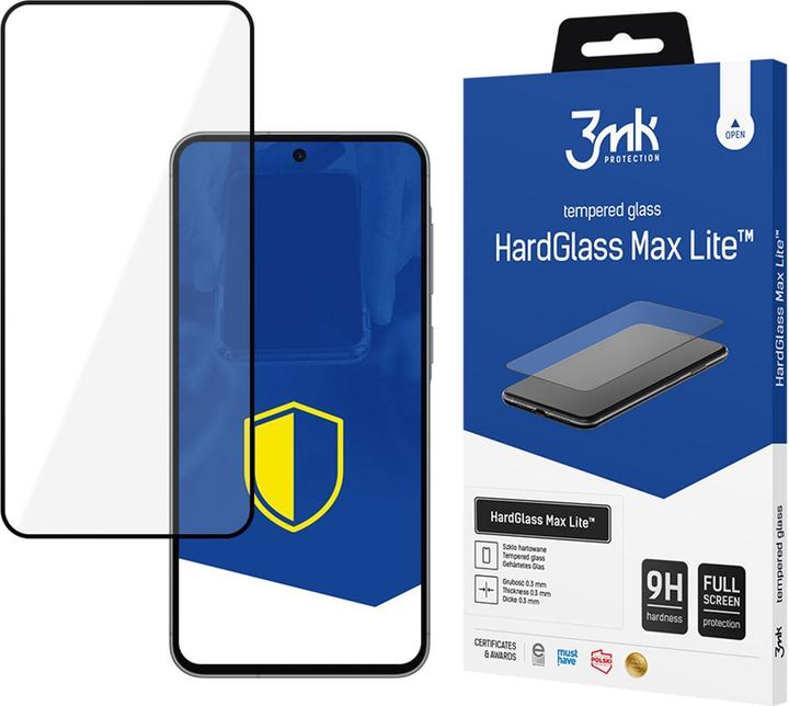 Actual product image 3MK SzkÅo hartowane HardGlass Max Lite Black Samsung Galaxy A36 5G (1 Piece, Samsung Galaxy A56, Samsung Galaxy A36)