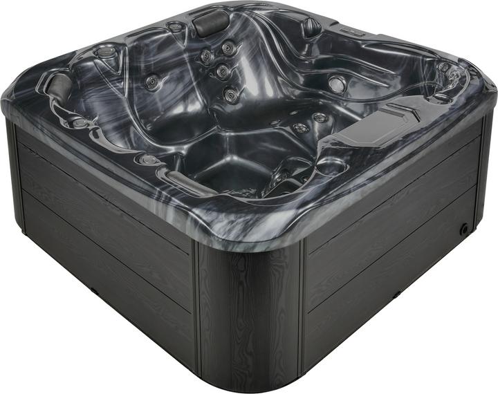 Produktbild Beliani Whirlpool Outdoor grau mit LED quadratisch 200 x 200 cm LASTARRIA (5 Pers.)