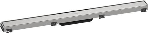 Actual product image hansgrohe RainDrain Match finished set shower channel 800 with height-adjustable frame (brushed stainless (800 mm)