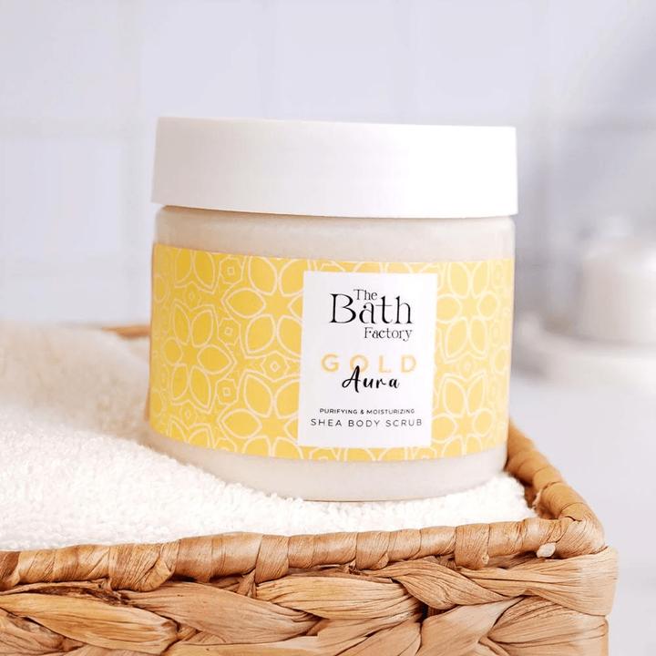 Actual product image The Bath Factory Gold Aura Shea Körperpeeling 300gr