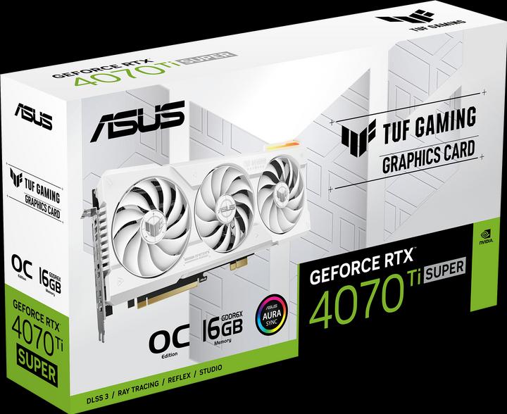 Actual product image ASUS TUF-RTX4070TIS-O16G-BTF-WHITE only BTF compatible (16 GB)