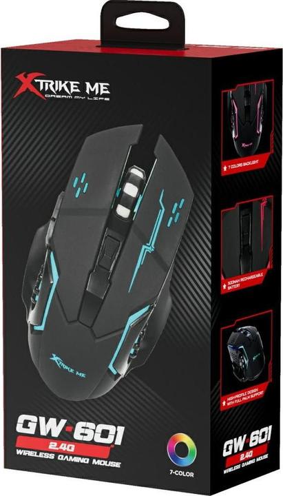 Actual product image Xtrike Me Mysz gamingowa bezprzewodowa GW-601 czarny/black