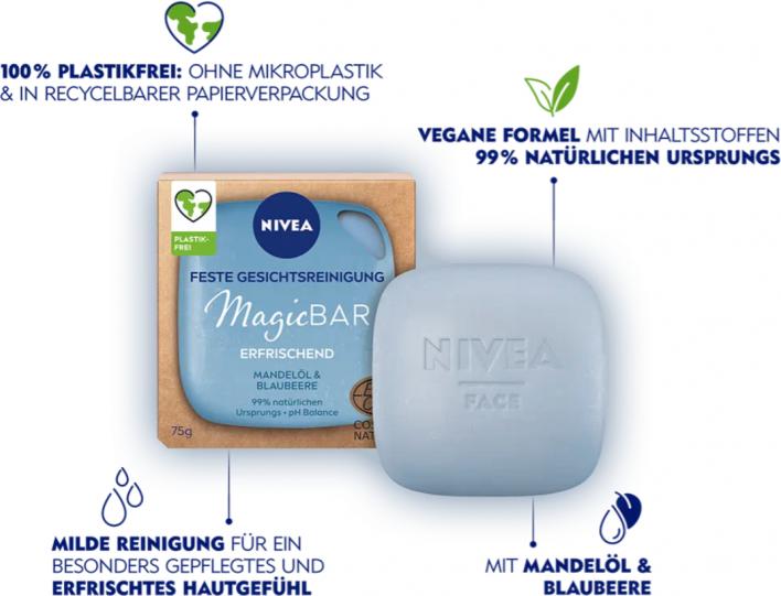 Produktbild NIVEA Magic Bar Erfrischend (Seife)