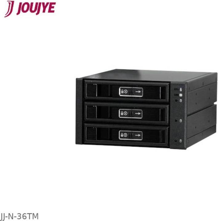 Joujye JJ-N-36TM SATA-SAS I II III Gehäuse 8,6cm x 14,6cm for 3XHDD 6,4cm-8,9cm 2,5Zoll-3.5" Schwarz