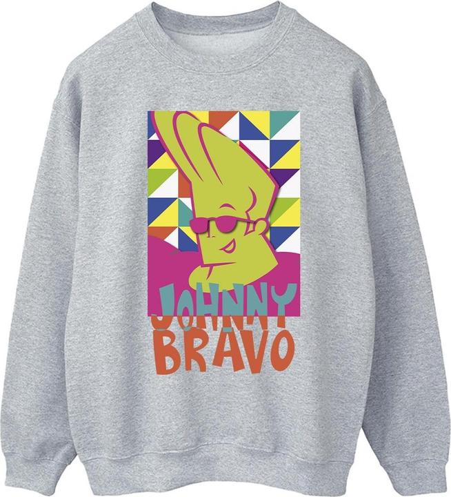 Johnny Bravo Multi Triangles Pop Art Sweatshirt (L)