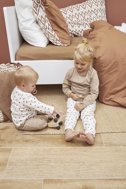 Productafbeelding Meyco pyjama mini panter zand mt 98/104 (104)