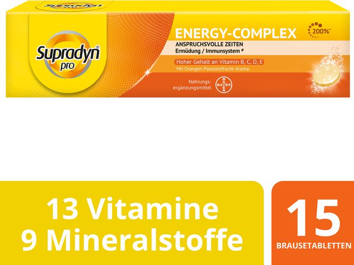 Supradyn pro energy-complex (15 Stück, Brausetablette, 100 g)