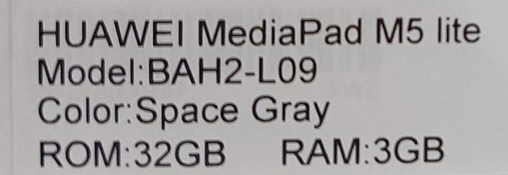 Actual product image Huawei MediaPad M5 Lite (4G, 10.10", 32 GB, Space Grey)