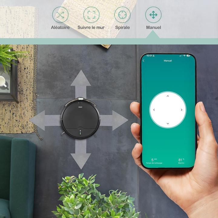 Actual product image Livoo WASH'UP Connected robot vacuum cleaner (Vacuum mopping robot)