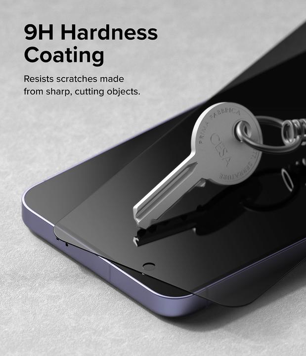 Actual product image Ringke Screen Protector for Galaxy S24 EASY SLIDE PRIVACY TEMPERED GLASS 2 pack, w installation Jig (2 Piece, Samsung Galaxy S24+)