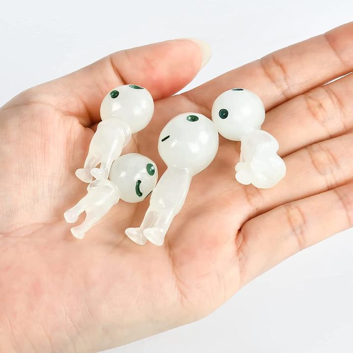 Produktbild I Am Creative Fluoreszierende Alien Figuren Leuchtende Mini Waldgeister Garten Deko 10er Set